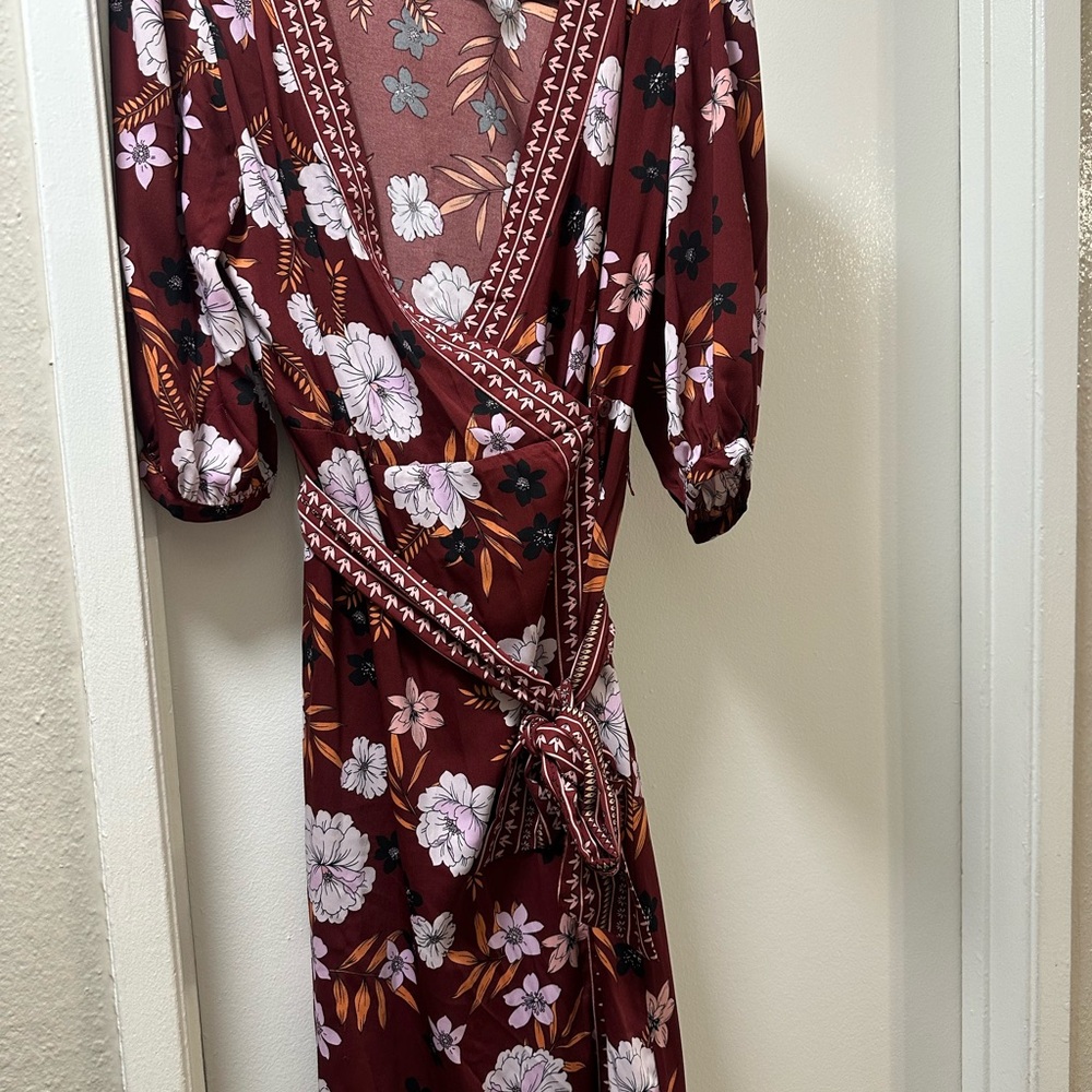 BB Dakota Floral Wrap Dress